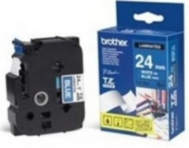 Brother Tze555 24mm White On Blue Tz Tape
