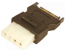 Wicked Wired Male 15Pin SATA To Female 4Pin Molex Power Plug Adapter WW-P-PCSATA-4PIN 183076