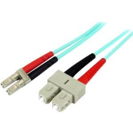 Startech Fiber Optic Cable - 10 Gb Aqua - Multimode Duplex 50/125 - Lszh - Lc/sc - 1 M A50fblcsc1