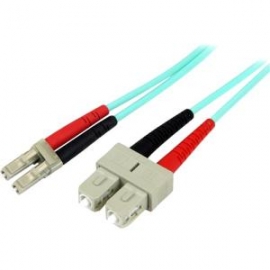 Startech 2m 10 Gb Aqua Multimode 50/125 Duplex Lszh Fiber Patch Cable Lc - Sc A50fblcsc2