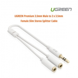 Ugreen Premium 3.5mm Male To 2 X 3.5mm Female Slim Stereo Splitter Cable Acbugn10739