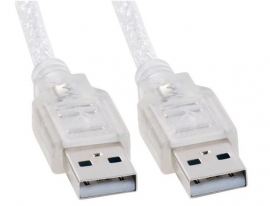 Astrotek Usb 2.0 Cable 2m - Type A Male To Type A Male Transparent Colour Rohs At-usb2-amam-2m