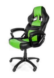 Arozzi Black & Green Monza Adjustable Ergonomic Motorsports Inspired Desk Chair Aro-monza-gn