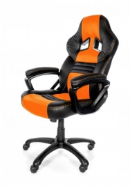 Arozzi Black & Orange Monza Adjustable Ergonomic Motorsports Inspired Desk Chair Aro-monza-or