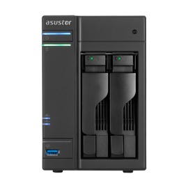 Asustor 2-Bay Nas Intel Celeron Quad-Core 4 Gb So-Dimm Ddr3L Gbe X 2 Usb 3.0 & Esata Wol System Sleep Mode Aes-Ni Hardware Encryption With Loc As6202T