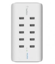 Belkin 10 Port 2.4a Usb Charging Station 120 W Ext Power Supply B2b139au