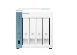 QNAP NAS TS-431K 4 Bay NAS Alpine AL-214 4-Core 1.7GHz 1GB DDR3 512MB 4x3.5" SATA Hot Swap 2xGbE 3xUSB 3.2 Tower LED Windows/MAC Ts-431K