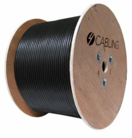 4cabling Cat 6 Utp Lan Outdoor Gel Filled Cable - 305m Roll On A Reel: Black 007.004.0030