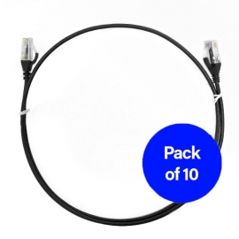 4C 2M Pack Of 10 Ethernet Network Cable. Black (004.004.2005.10PACK)