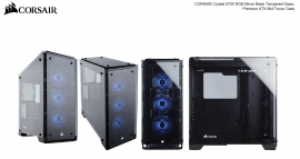 Corsair 570x Rgb Mirro Black Tempered Glass Crystal Series. 3x 120mm Rgb Led Fan Atx Gaming Case.