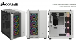 Corsair Crystal Series 680X Rgb High Airflow Tempered Glass Atx Smart Case White. Cc-9011169-Ww