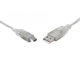 8ware Usb 2.0 Cable Type A To Mini-usb B M/ M Transparent - 1m Uc-2001abn
