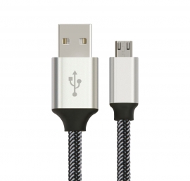 Astrotek 3m Micro Usb Data Sync Charger Cable Cord Silver White Color For Samsung Htc Motorola