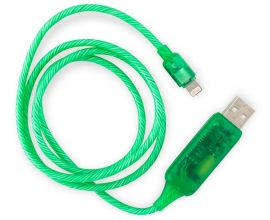 8Ware Visible Flowing Usb Lightning Charging Cable - Green Ck-Vs801L-Gn