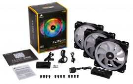 Corsair Light Loop Series Ll120 Rgb 120mm Dual Light Loop Rgb Led Pwm Fan 3 Fan Pack With Lighting