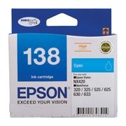 Epson 138 Highcap Cyan Ink Suit Nx420 320 325 525 625 630 C13t138292