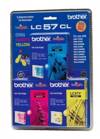Brother LC-57 Colour Value Pack for DCP130/ 330C/ 7820N LC-57CL3PK