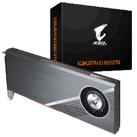 Gigabyte Aorus Raid Pcie X4 Nvme Ssd 2Tb (4X 512Gb) - 6300/ 6000Mb/ S 610K/ 530K Iops 3D Tlc Phison E12 700Tbw 2048Mb 1.8 Mil Mtbf 5Yrs Gp-Asacne2200Tttda