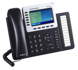 Grandstream Gxp2160 Hd Poe Ip Phone 480X272 Colour Lcd 6 Lines Dual Gbe 5 Program Keys 24 Blf Keys