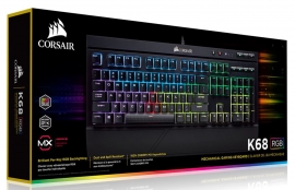 Corsair K68 Rgb Mechanical Gaming Keyboard Backlit Rgb Led Cherry Mx Red Ip32 Dust And Spill