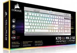 Corsair K70 Mk.2 Mx Speed Rgb Backlit Rgb Led Mechanical Brushed Aluminum Frame Keyboard. CH-9109114-NA