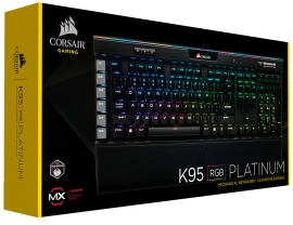 Corsair K95 Rgb Platinum Cherry Mx Brown 18 G Keys And Rgb Color Mechanical Gaming Keyboard Ch-9127012-na