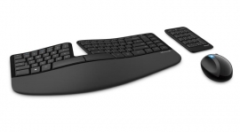 Microsoft Wireless Sculpt Ergonomic Desktop Usb Mouse & Keyboard - Retail Box (black) L5v-00027