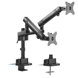 Brateck Dual Monitor Aluminum Slim Pole Held Mechanincal Spring Monitor Arm Ldt20-C024Up