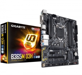 Gigabyte B365M D3H Lga1151 9Gen Matx Mb 4Xddr4 4Xpcie Dvi-D Hdmi M.2 6Xsata Crossfire Usb-C 5Xusb3.1 6Xusb2.0 Gbe Lan ~Ga-B360M-D3H Ga-B365M-D3H