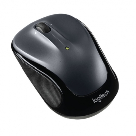 Logitech M325 Wireless Mouse Black Grey Contoured Design Glossy Comfort Grip Advanced Optical