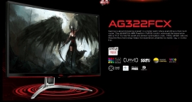 Aoc Agon 31.5" 144Hz 1Ms Curved Freesync Va Panel Full Hd Metal Bezel - Hdmi/ Dp/ Dvi/ Vga Tilt Shadow Control Game Mode Elite Gaming Monitor Ag322Fcx1/75
