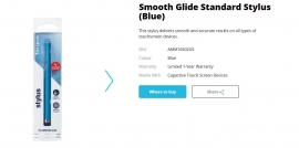 Targus Standard Stylus With Embedded Clip - Blue Amm16502us