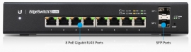 Ubiquiti Edgeswitch Managed Poe+ Giga Switch 8 Port 150w Es-8-150w
