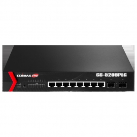 Edimax Gs-5208plg 8-port Gigabit Poe+ With 2 Sfp Slots Web Smart Switch Gs-5208plg
