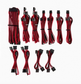 Corsair For Corsair Psu - Red/ Black Premium Individually Sleeved Dc Cable Pro Kit Type 4 (Generation