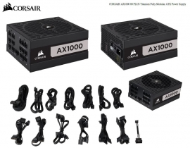 Corsair 1000W Ax Series 80 Plus Titanium Fully Modular Atx Power Supply 10 Years Warranty Cp-9020152-Au