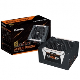 Gigabyte Ap850gm Aorus 850w Atx Psu Power Supply 80+ Gold >90% Modular 135mm Fan Black Flat Cables