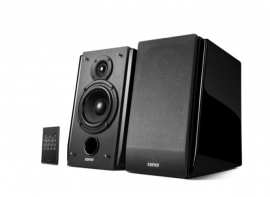 Edifier R1850Db Active 2.0 Bookshelf Speakers - Includes Bluetooth Optical Inputs Subwoofer Supported Built-In Amplifier Wireless Remote Blackwood R1850Db-Bw