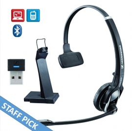 Sennheiser Mb Pro 1 Uc Ml Bluetooth Headset Connects To : Pc Smart Phones And Soft Phones Via Bluetooth Certified For Skype For Business. 506043