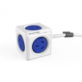 Allocacoc Powercube Extended 5 Outlets 3M Blue (Ls) 5304/Auexpcblue