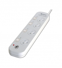 Sansai 4-way Power Board (421sw) With Individual Switches And Surge Protection Pad-421sw