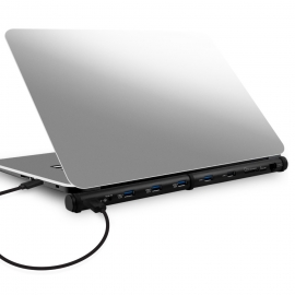 Mbeat M-sleek Docking Station For Notebook And Macbook In Black Aluminium Housing Mb-msdock-b