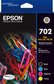 Epson 702 4 Colour Pack Durabrite Ink C13t344692