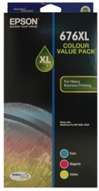 Epson 676xl Capacity Three Colour Value Pack C13t676592