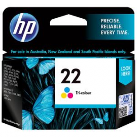 Hp Inkjet Printer Cartridges And Ink Supplies 22 Tri-Color Original Ink Cartridge C9352Aa