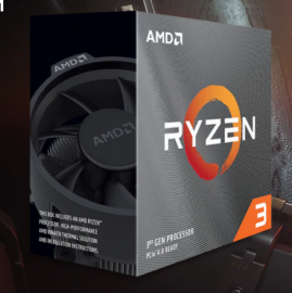 AMD Ryzen™ 3 3300X Desktop Processor, Socket AM4, Quad Core 8 Threads, up to 4.30GHz, 18MB Cache, 65W, CPU With Cooler (Ryzen 3 3300X)
