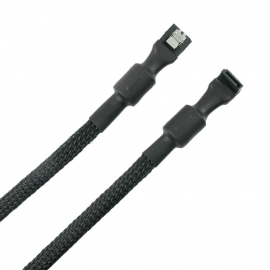 Simplecom Ca110l Premium Sata 3 Hdd Ssd Data Cable Sleeved With Ferrite Bead Lead Clip Angle