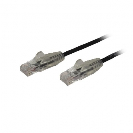 Startech 1 m CAT6 Cable - Slim CAT6 Patch Cord - Black - Snagless RJ45 Connectors - Gigabit Ethernet Cable - 28 AWG N6PAT100CMBKS