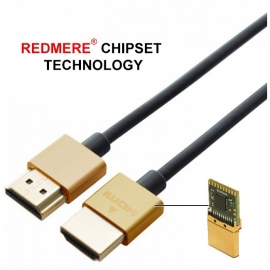 4cabling 3m Hdmi Cable V2.0 High Speed With Ethernet: Ultra Slim Round Series - W/ Chipset 022.007.0003