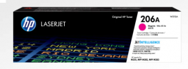 Hp 206A Magenta Toner - Approx 1.25K Pages - For M283 M255 Printers (W2113A)